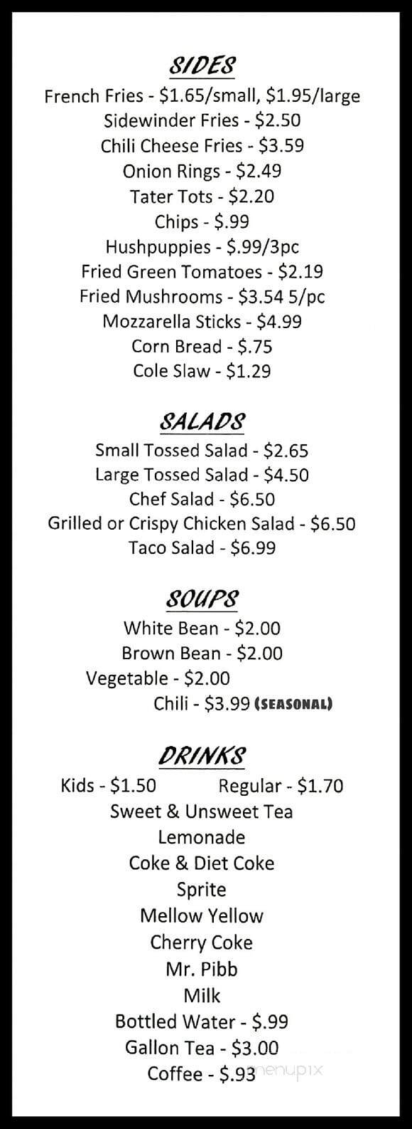 Family Billiards - Owenton, KY menu_pic