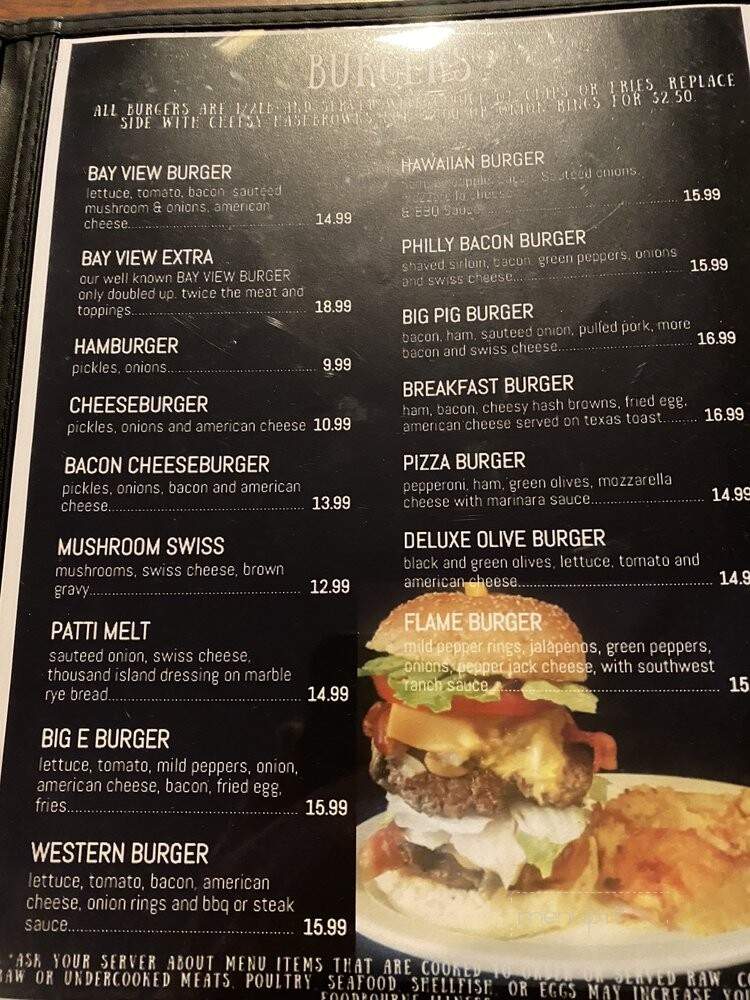 Bay View Bar - Bay City, MI menu_pic