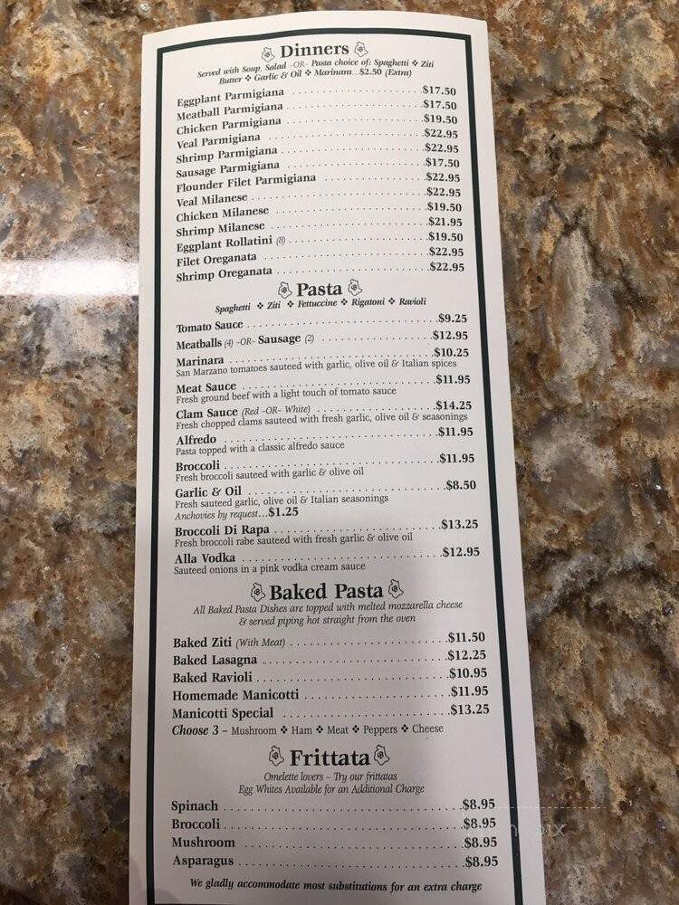 Branchinelli's - Hauppauge, NY menu_pic
