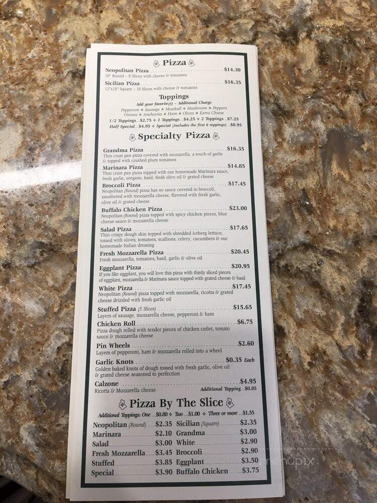 Branchinelli's - Hauppauge, NY menu_pic