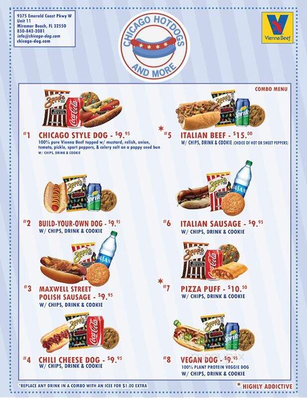 Chicago Hot Dogs and More - Miramar Beach, FL menu_pic