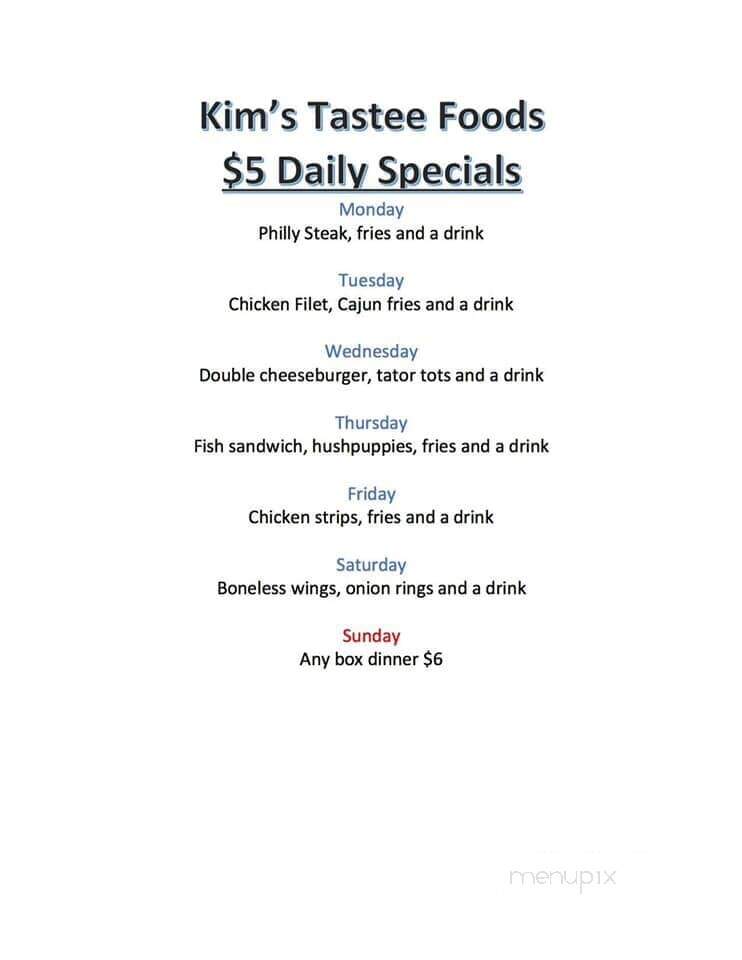 Tasty Foods - Burkesville, KY menu_pic
