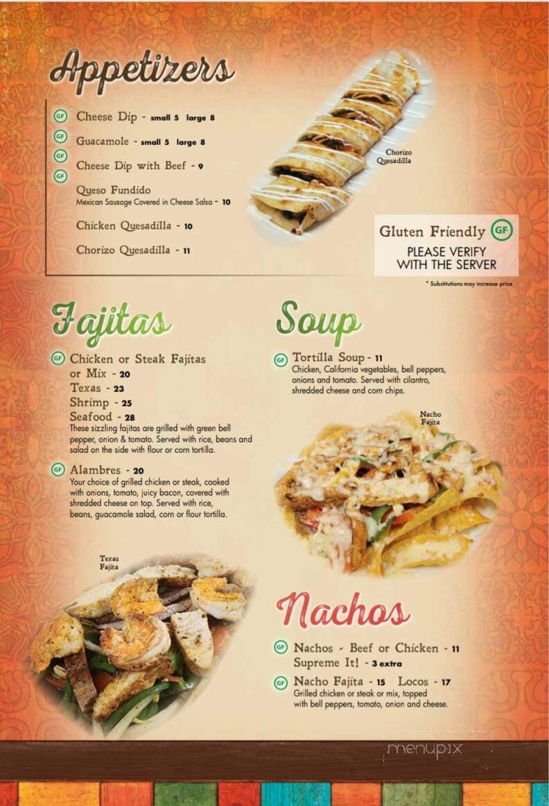 Barajas - Pequot Lakes, MN menu_pic