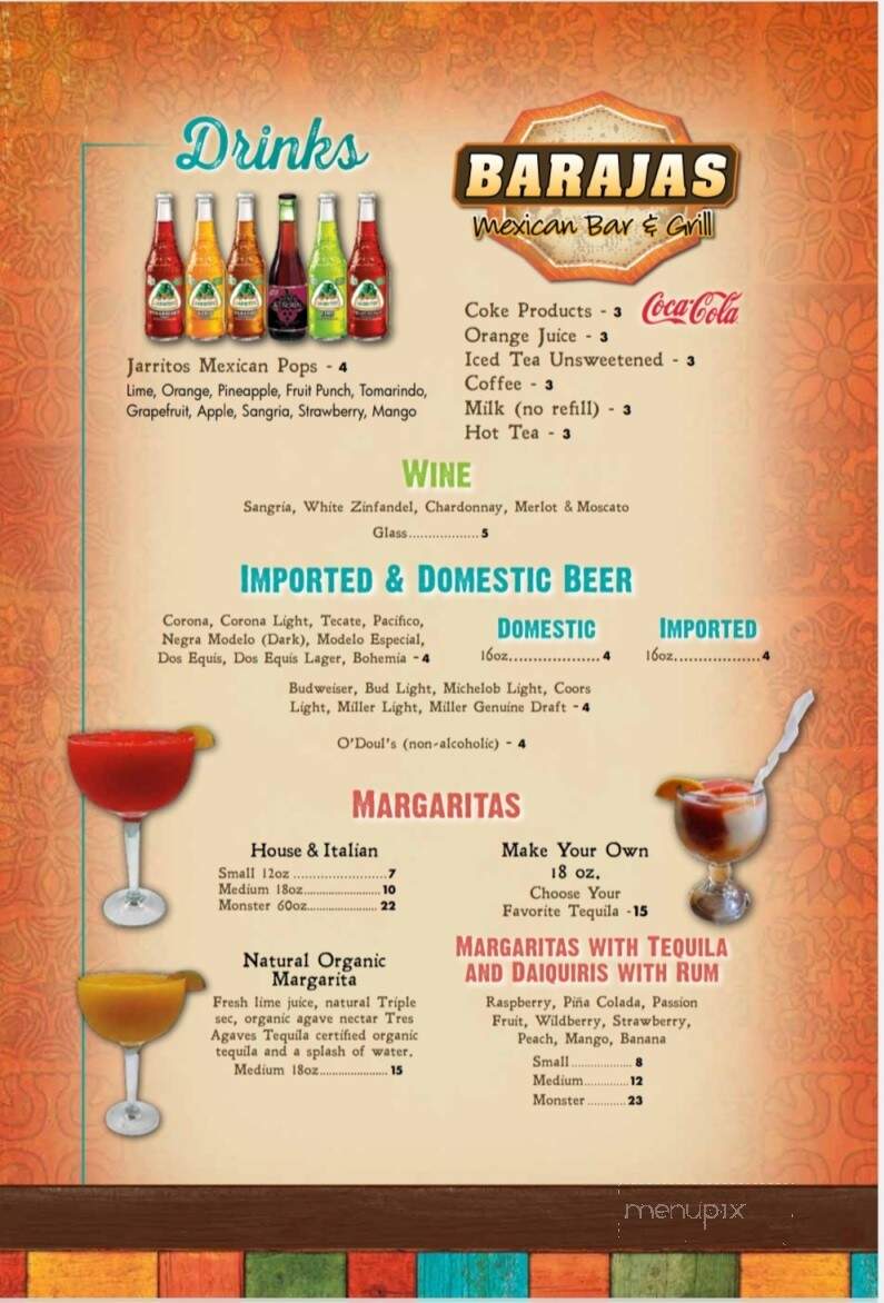 Barajas - Pequot Lakes, MN menu_pic