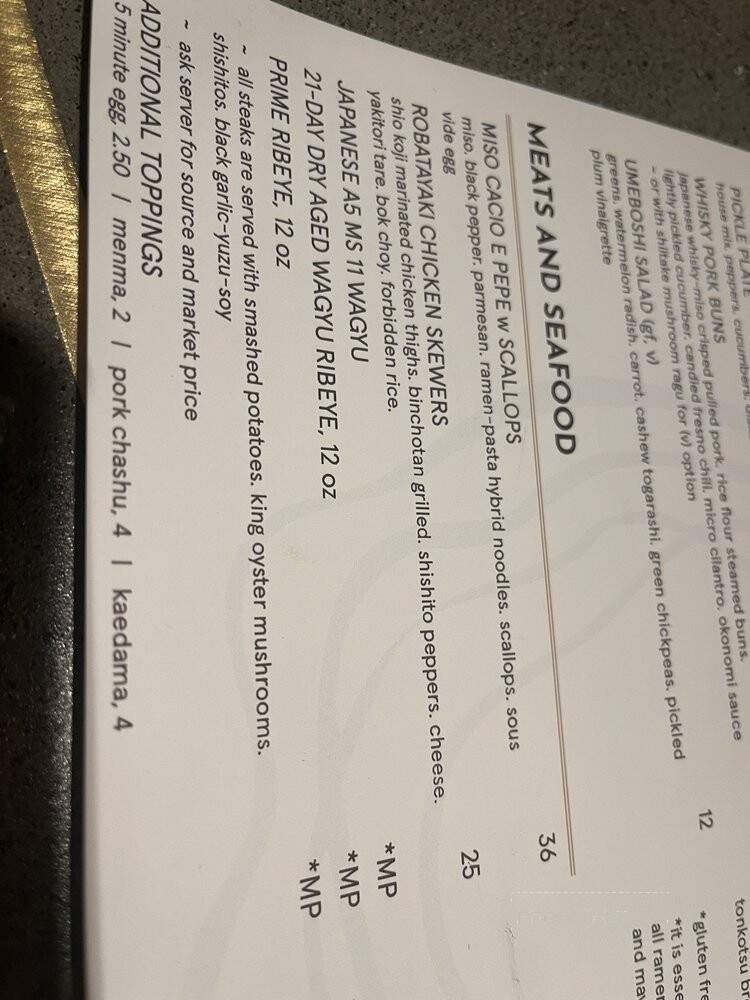 Whisky & Ramen - Anchorage, AK menu_pic
