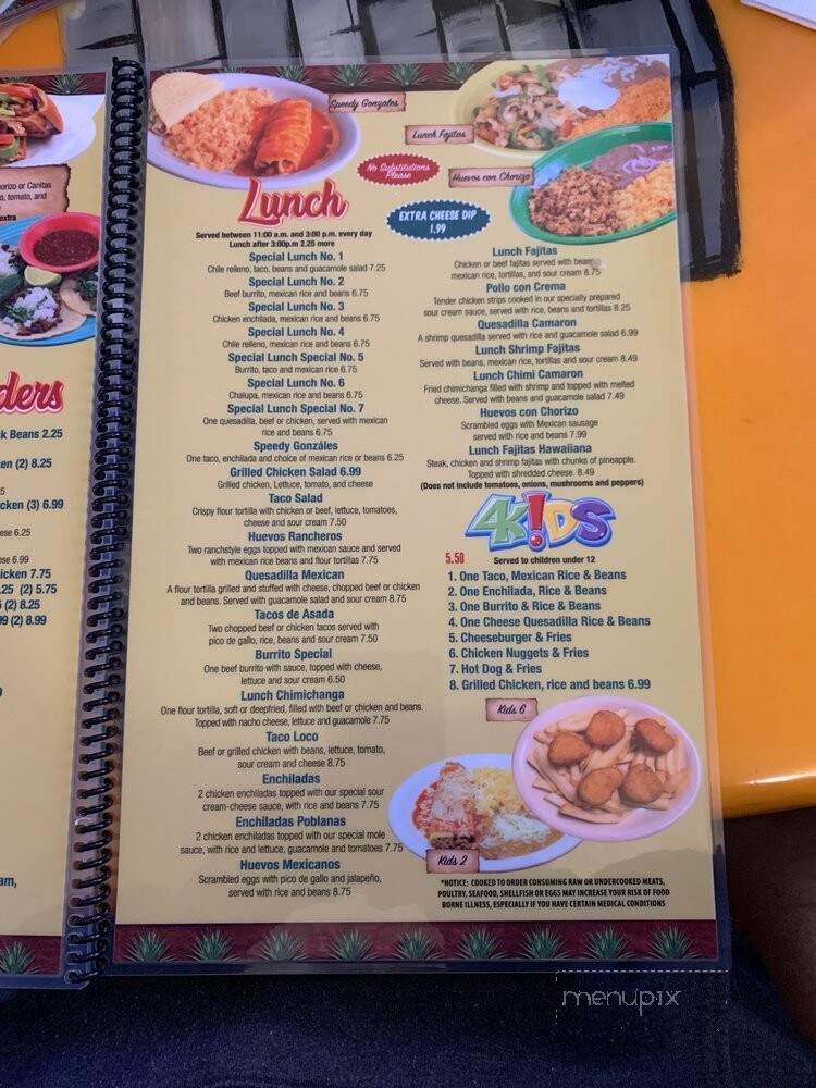 Rey Azteca - York, SC menu_pic