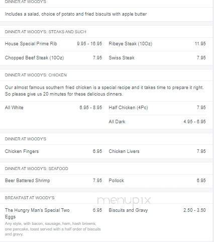Woody's - Lapel, IN menu_pic
