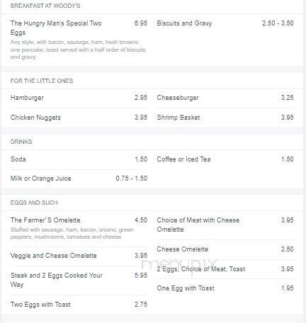 Woody's - Lapel, IN menu_pic