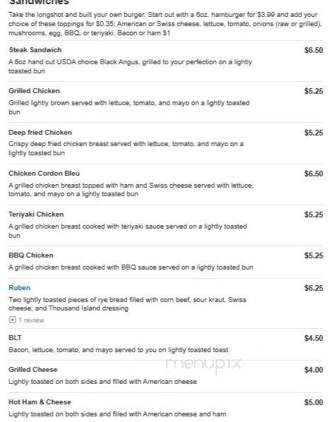 Lockwood's Longshot - Arlington, WI menu_pic