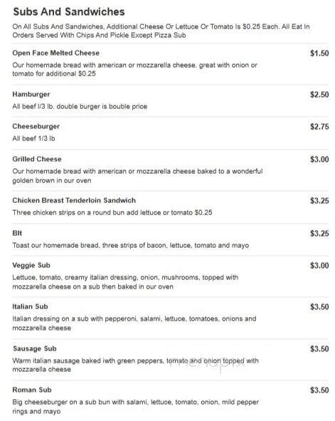 Marsili's Family Restaurant - Dillonvale, OH menu_pic