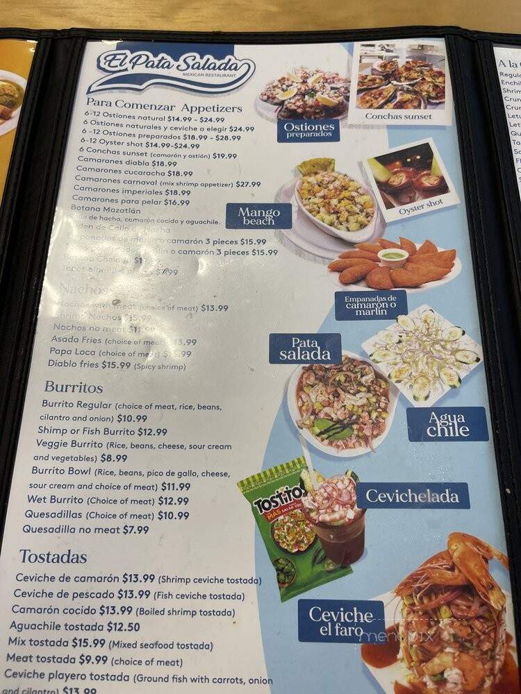 El Pata Salada - Armona, CA menu_pic