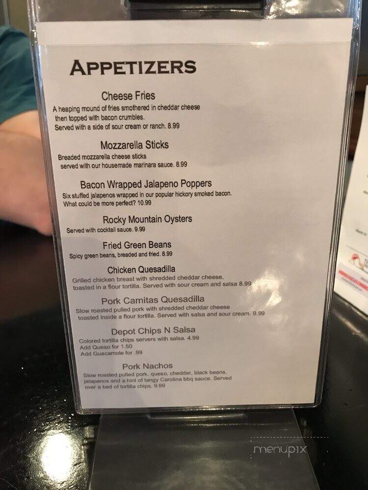 The Depot - Douglas, WY menu_pic