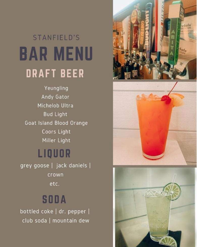 Stanfield's - Sheffield, AL menu_pic