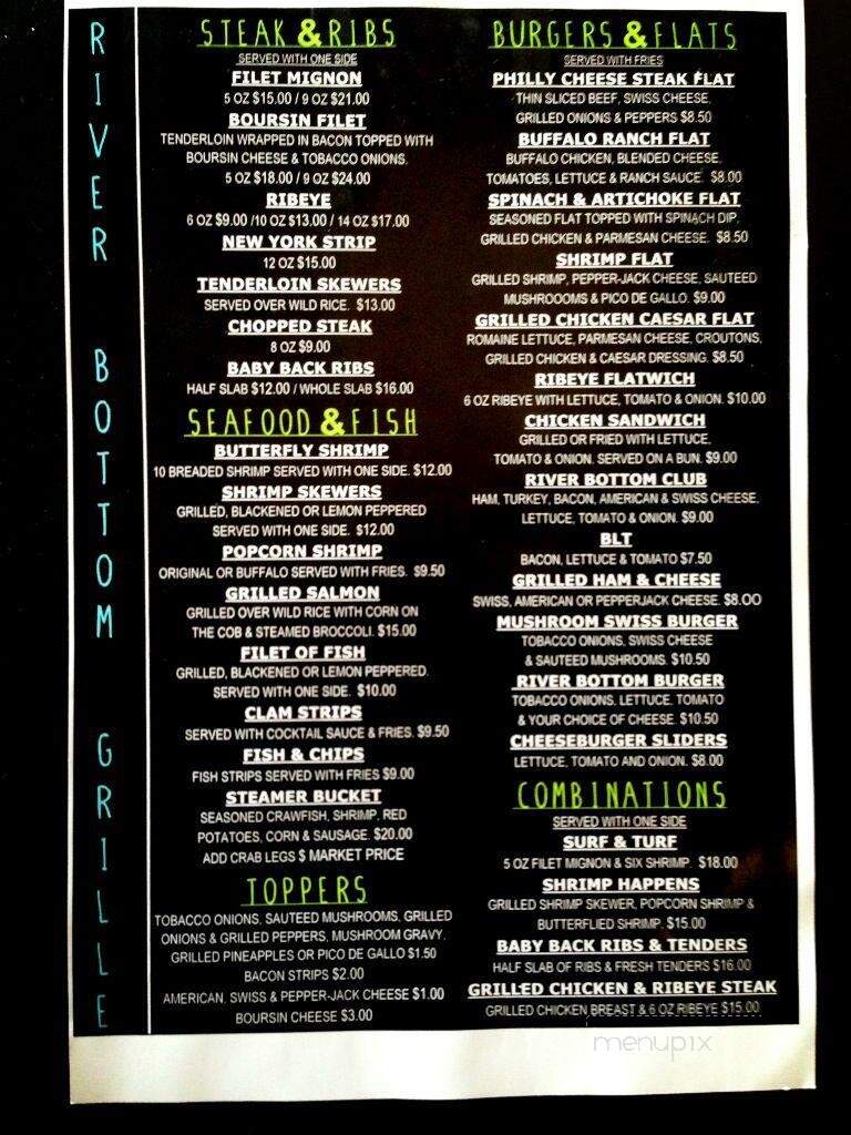 Stanfield's - Sheffield, AL menu_pic