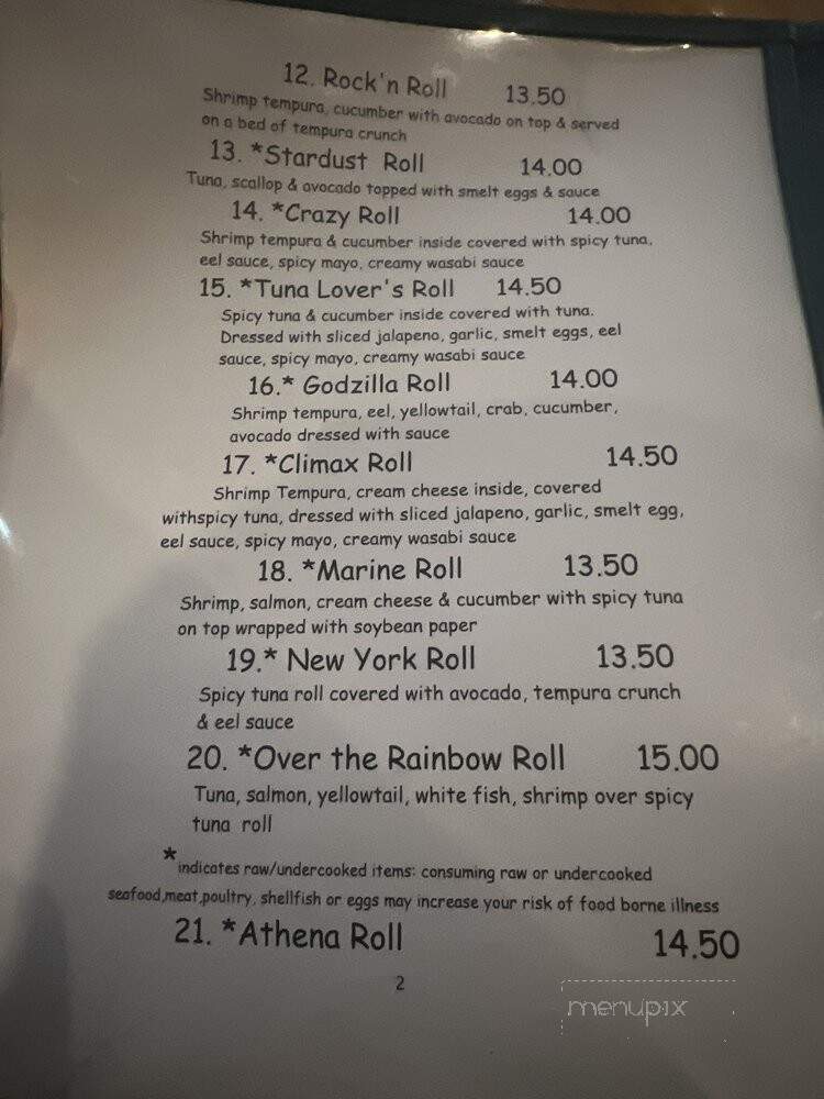 Sakura Teppan Steak & Sushi - Tucson, AZ menu_pic