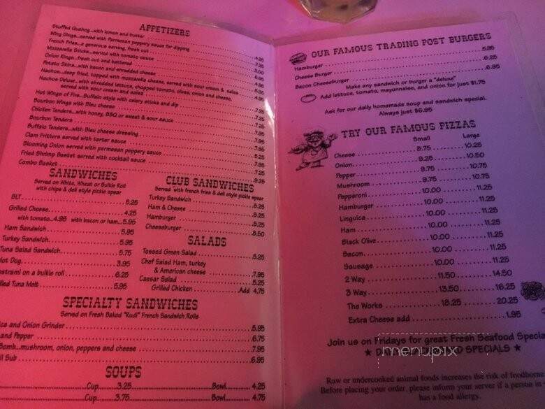 Trading Post Lounge - Buzzards Bay, MA menu_pic