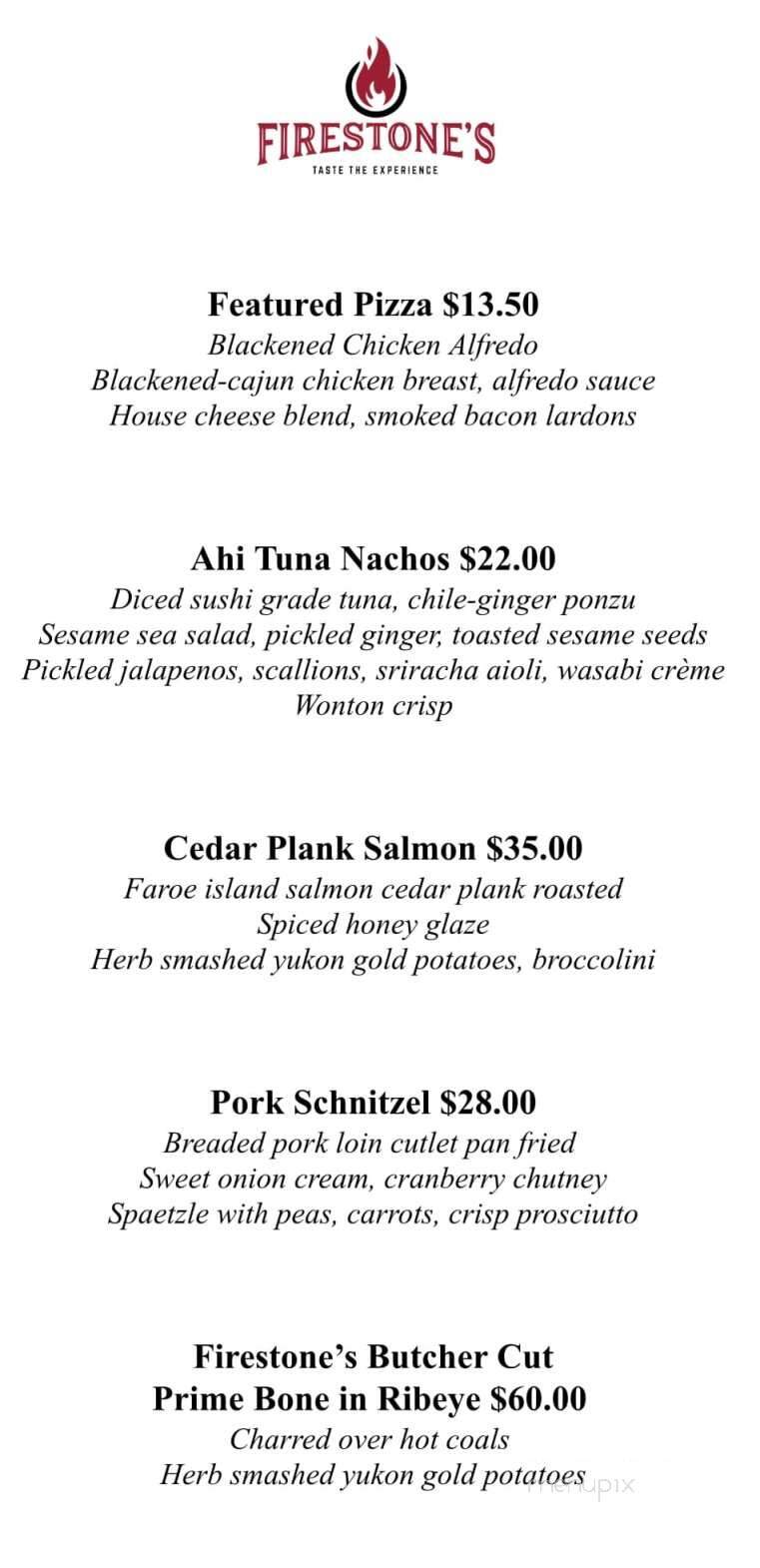 Firestone's - Erie, PA menu_pic
