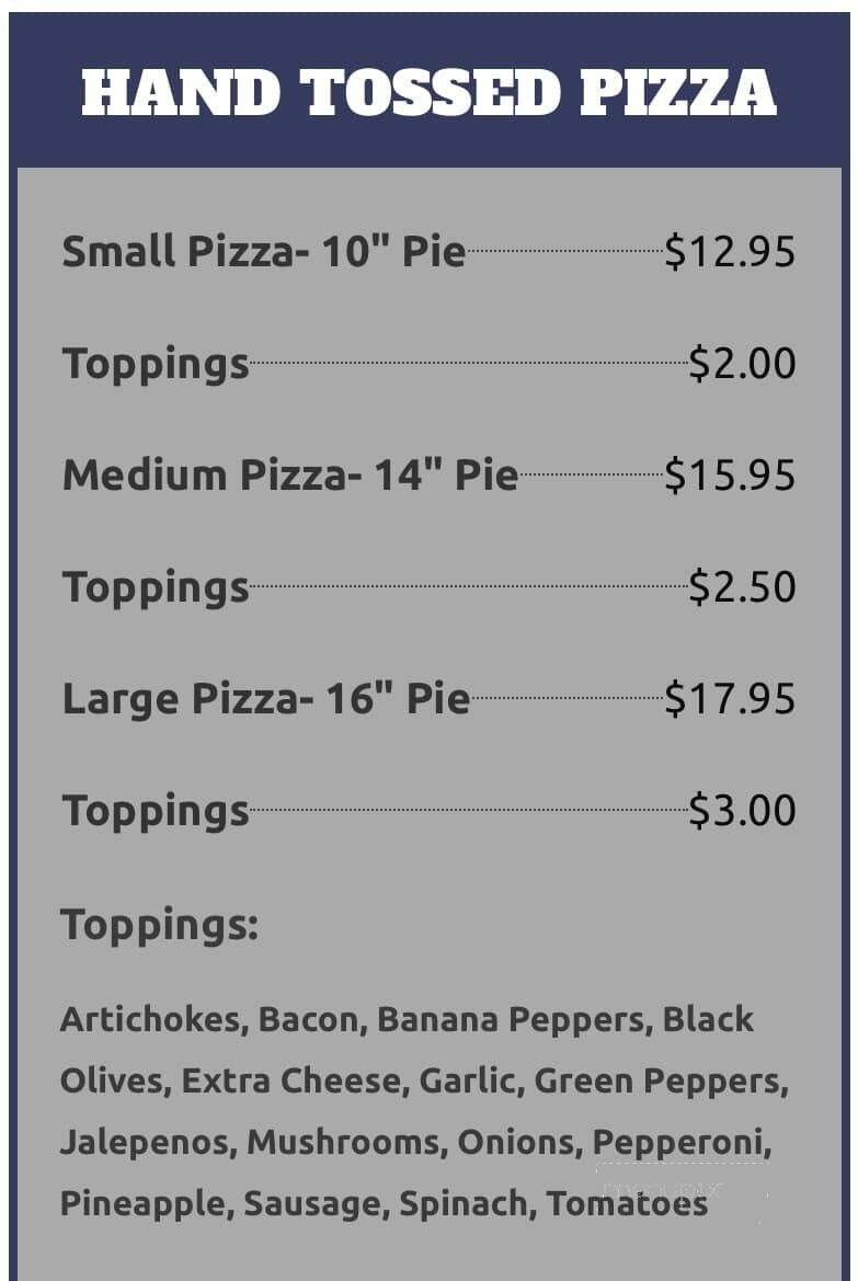 Great White Grill - Sanibel, FL menu_pic