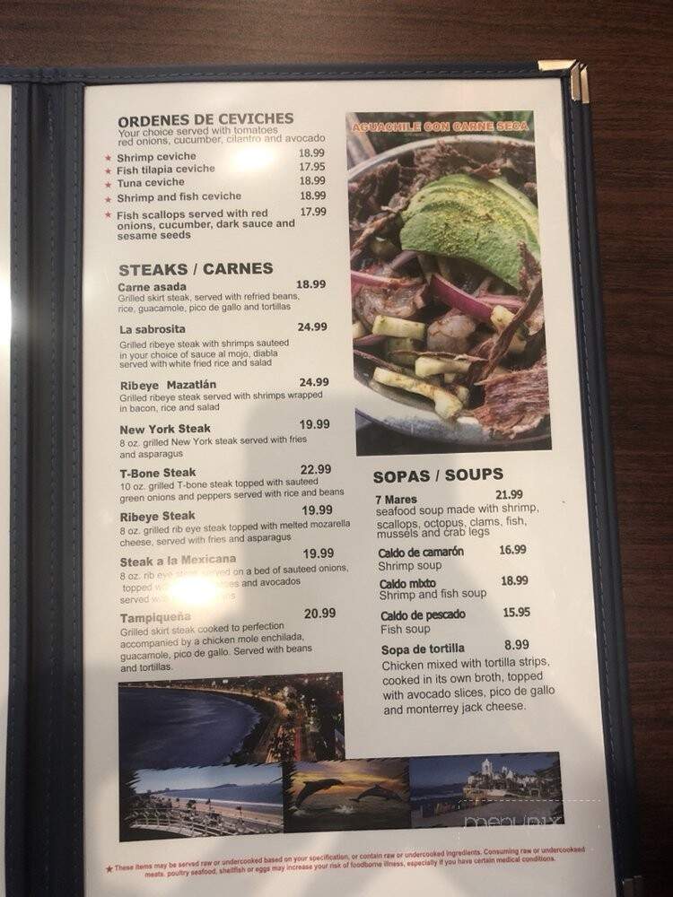 Sabor Mazatlan - Dillon, CO menu_pic