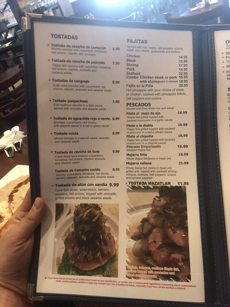 Sabor Mazatlan - Dillon, CO menu_pic