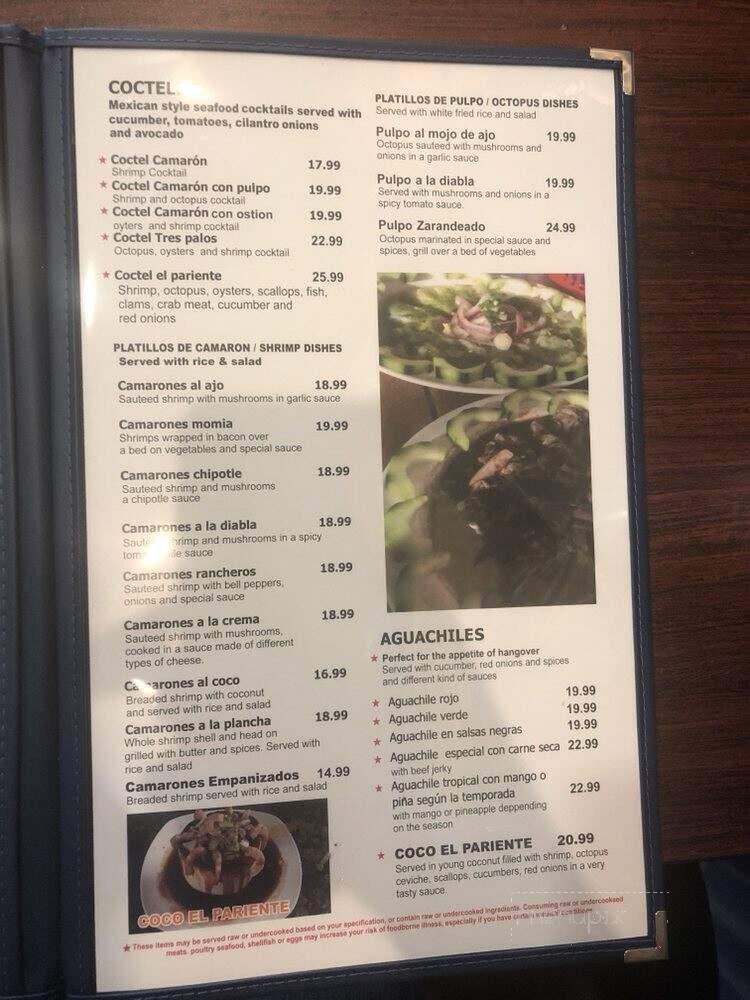 Sabor Mazatlan - Dillon, CO menu_pic