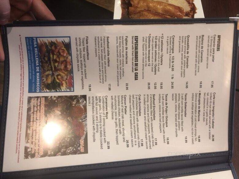 Sabor Mazatlan - Dillon, CO menu_pic