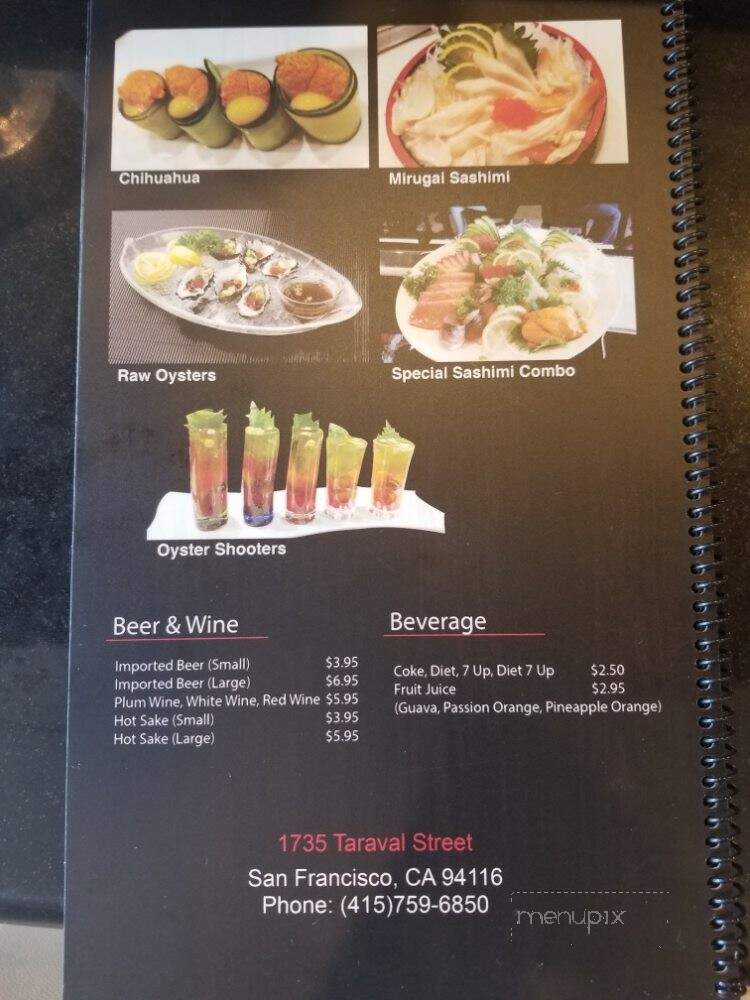 Taraval Okazu Ya - San Francisco, CA menu_pic