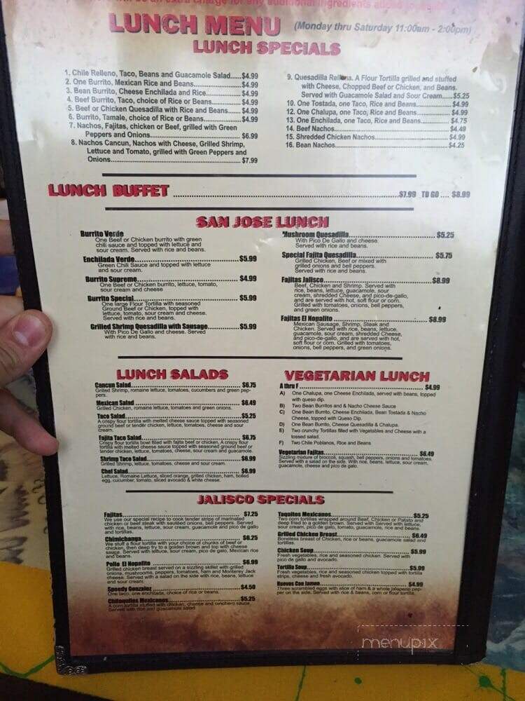 El Nopalito - Holly Springs, MS menu_pic