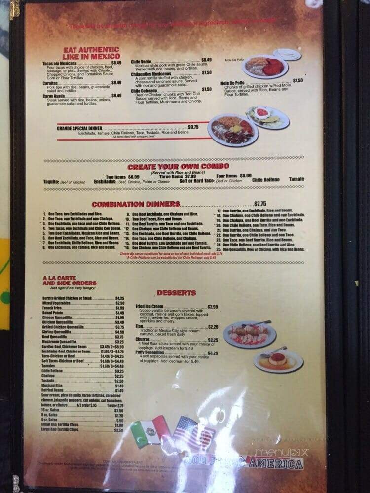 El Nopalito - Holly Springs, MS menu_pic