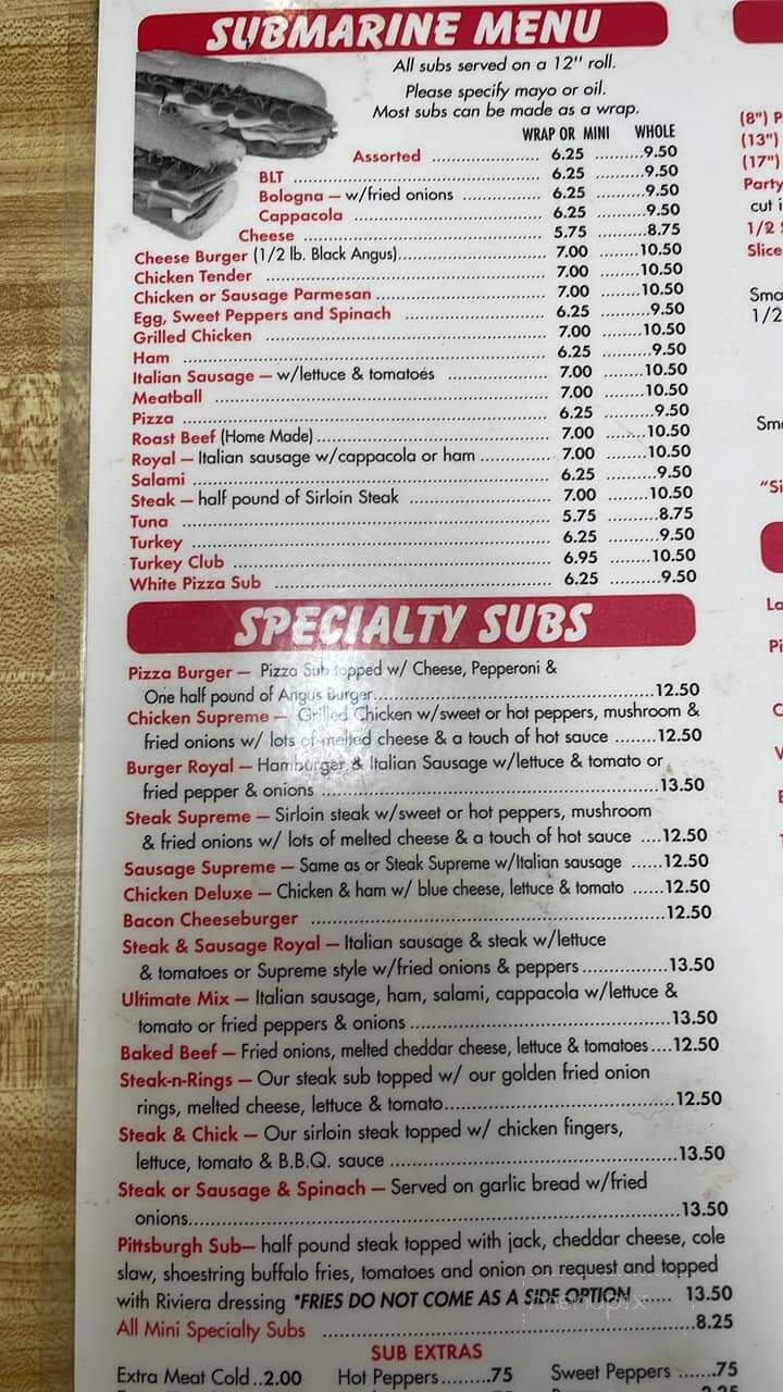 Pizza By Molino's - Buffalo, NY menu_pic