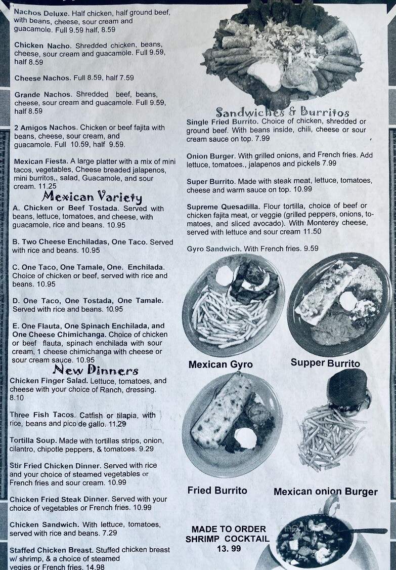 Los Dos Amigos - Purcell, OK menu_pic