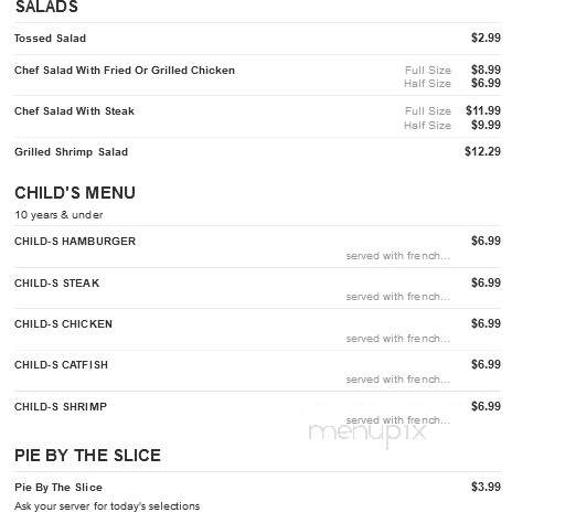 Fred's Fish House - Batesville, AR menu_pic