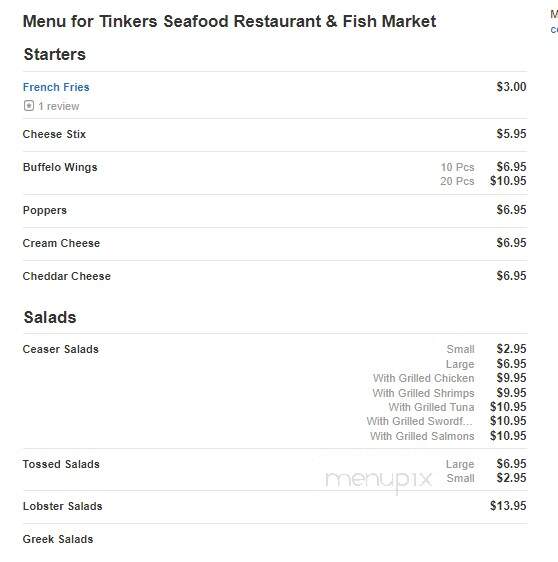 Tinkers Seafood Restaurant - Hartford, CT