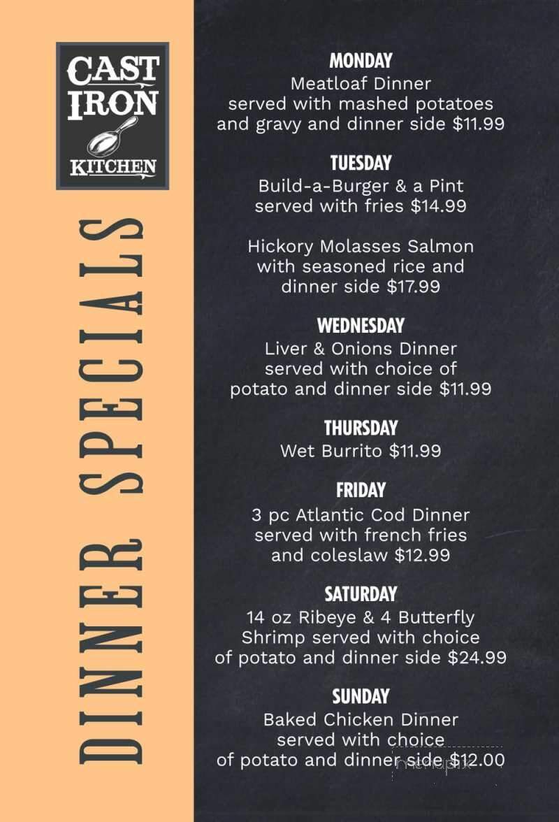 Cast Iron Kitchen of TC South - Traverse City, MI menu_pic
