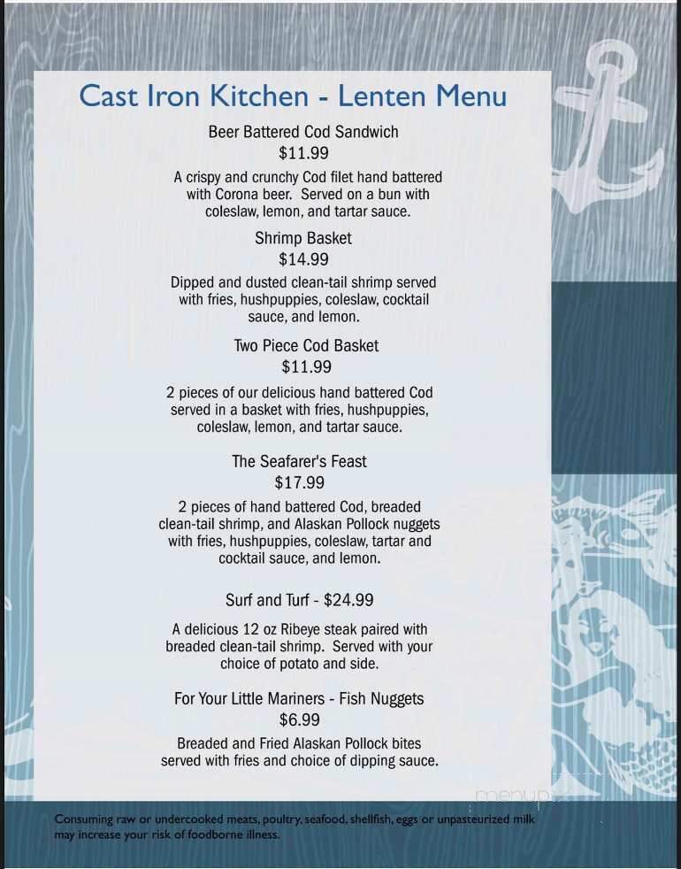 Cast Iron Kitchen of TC South - Traverse City, MI menu_pic