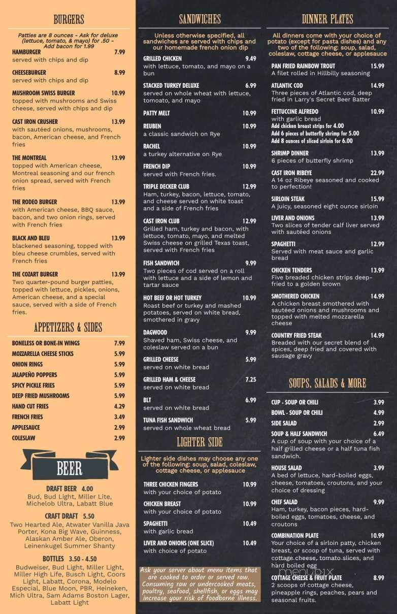 Cast Iron Kitchen of TC South - Traverse City, MI menu_pic