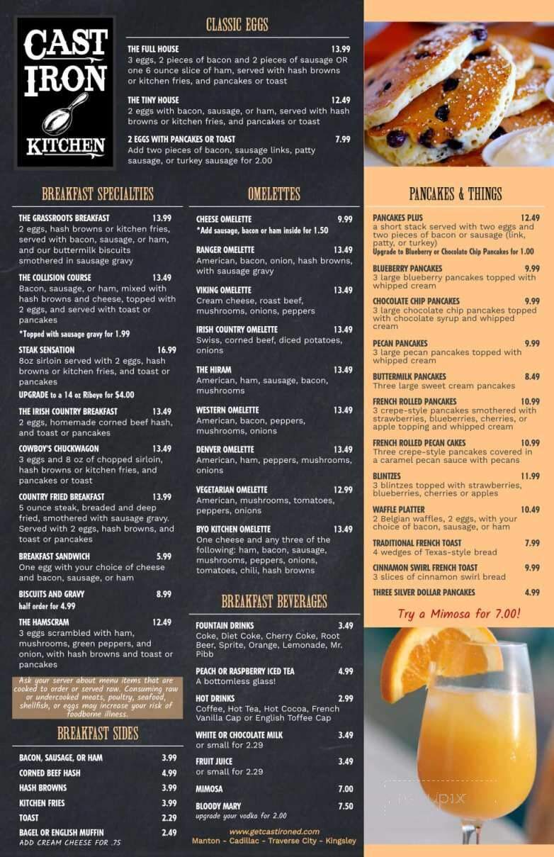 Cast Iron Kitchen of TC South - Traverse City, MI menu_pic