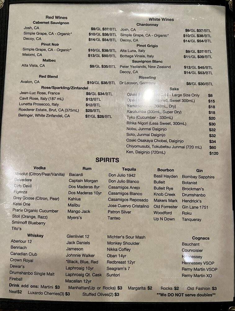 Sakana Asian Bistro - Cheshire, CT menu_pic