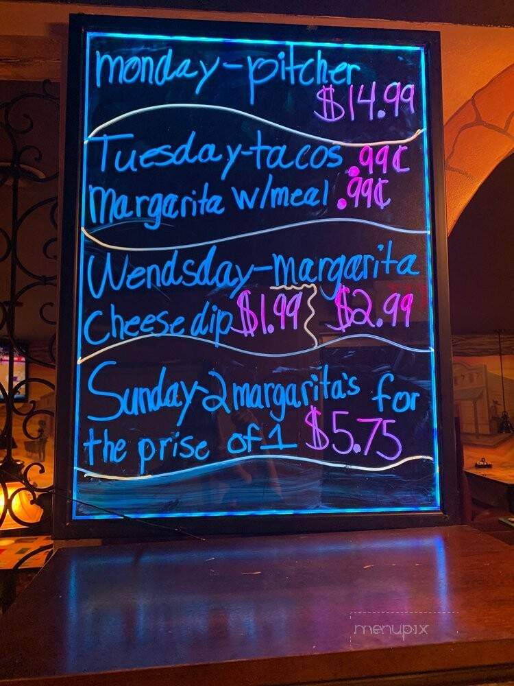 El Mason San Pedro Mexican Restaurant - Sparta, TN menu_pic