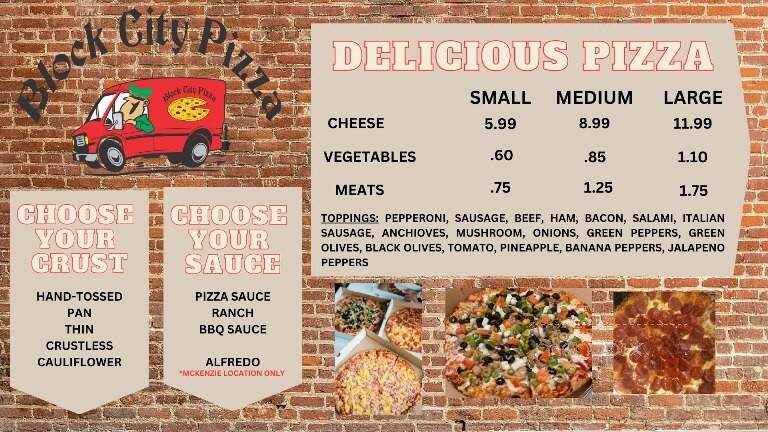 Block City Pizza - Huntingdon, TN menu_pic