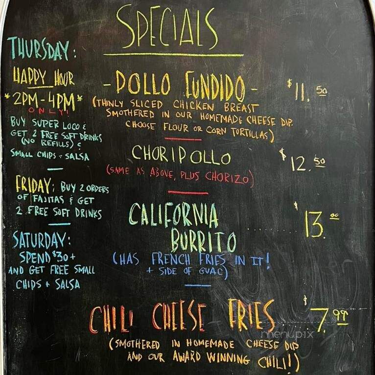 El Amigo Pepe - Niles, MI menu_pic