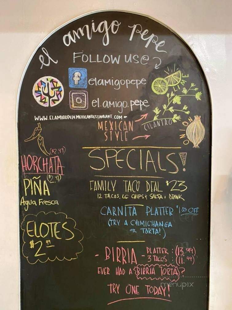 El Amigo Pepe - Niles, MI menu_pic