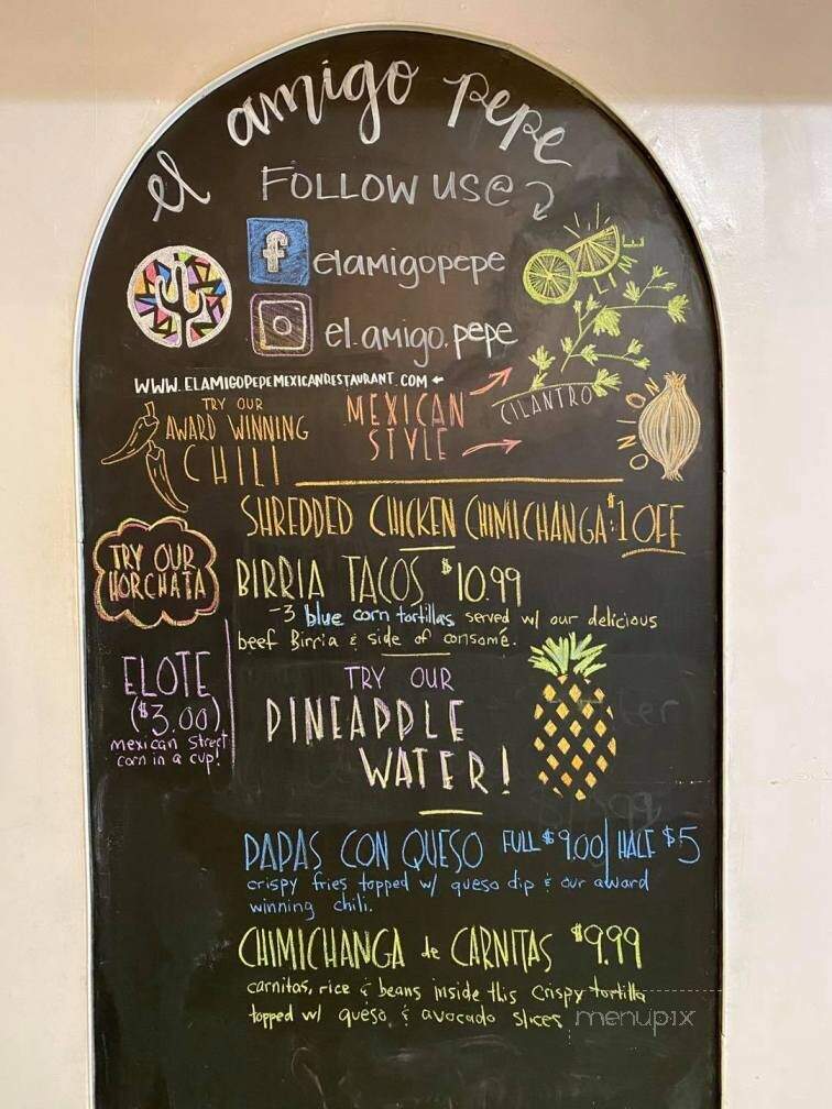 El Amigo Pepe - Niles, MI menu_pic