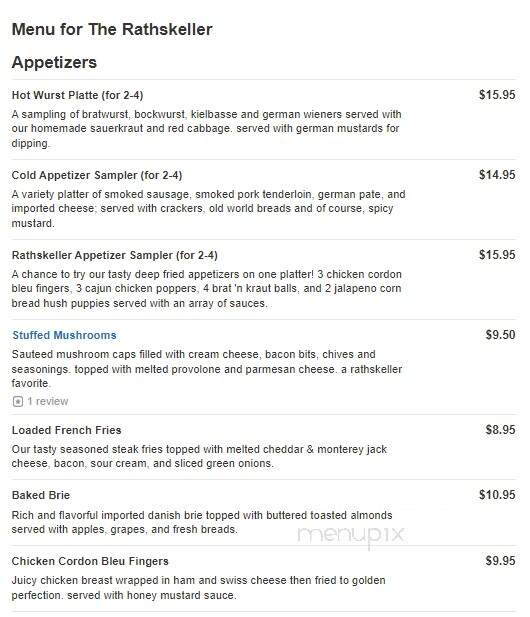 Rathskeller - Chapel Hill, NC menu_pic