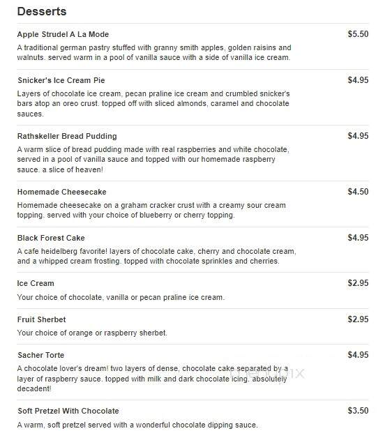 Rathskeller - Chapel Hill, NC menu_pic