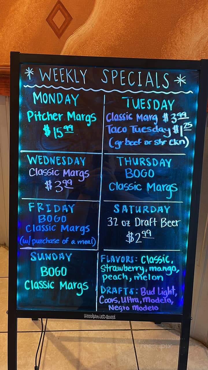 Casa Grande - Gainesboro, TN menu_pic