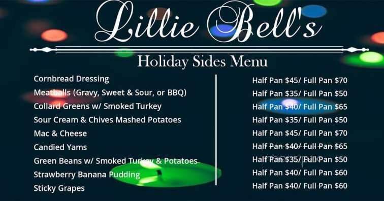 Lillie Bells - Southfield, MI menu_pic