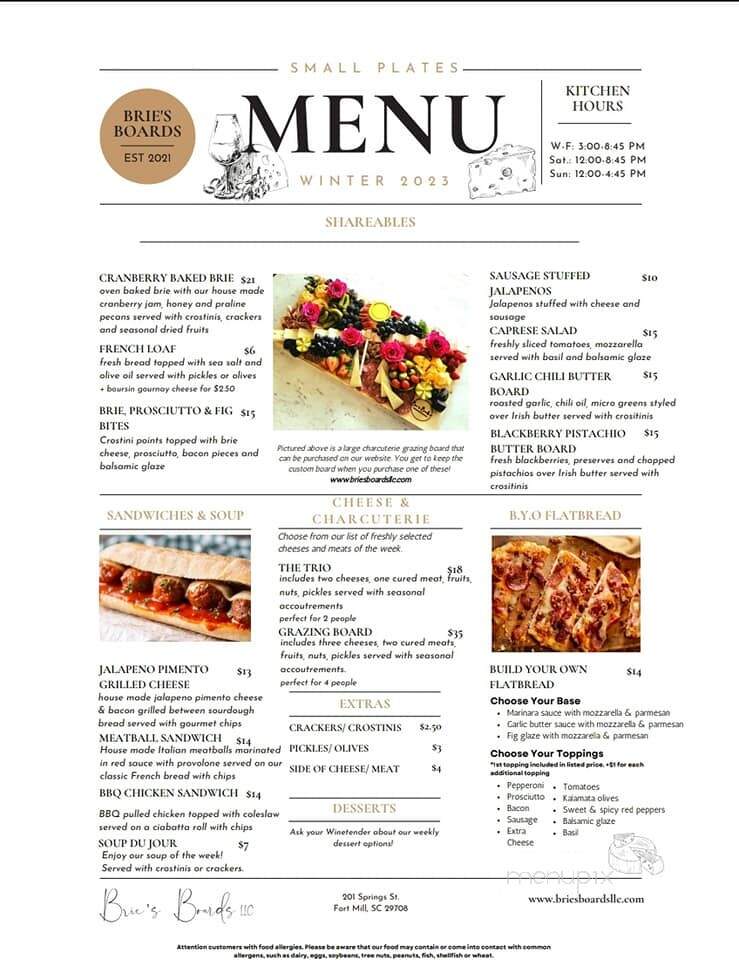 Illumination Wines - Fort Mill, SC menu_pic