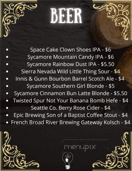 Illumination Wines - Fort Mill, SC menu_pic