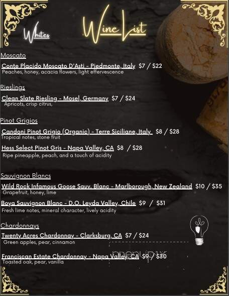 Illumination Wines - Fort Mill, SC menu_pic